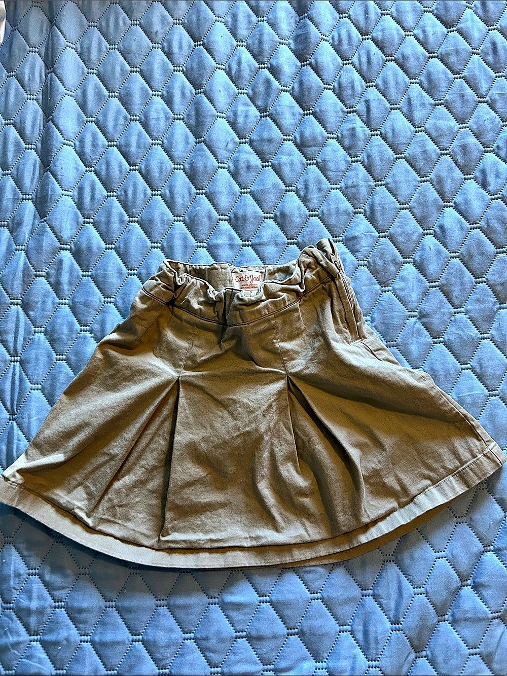Cat & Jack Girls' Pleated Twill Uniform Skort Brown Girls 5